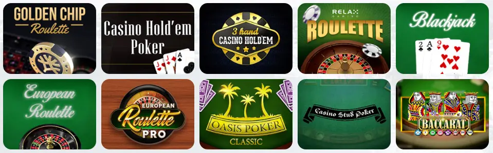 Jeux de table au LA FIESTA CASINO