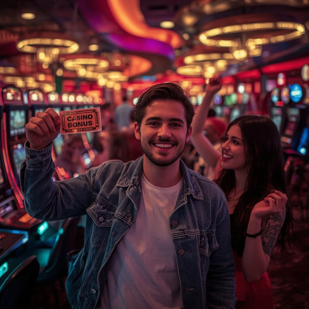 une personne tenant un bonus LA FIESTA CASINO